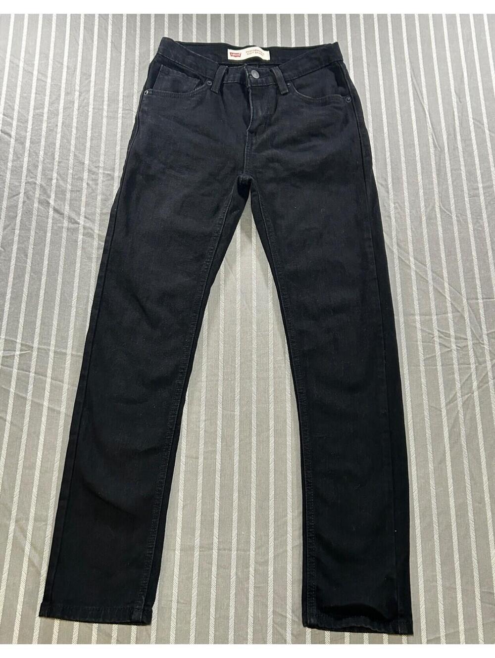 levi's performance 510 skinny black youth boys size 14 adjustablewaist